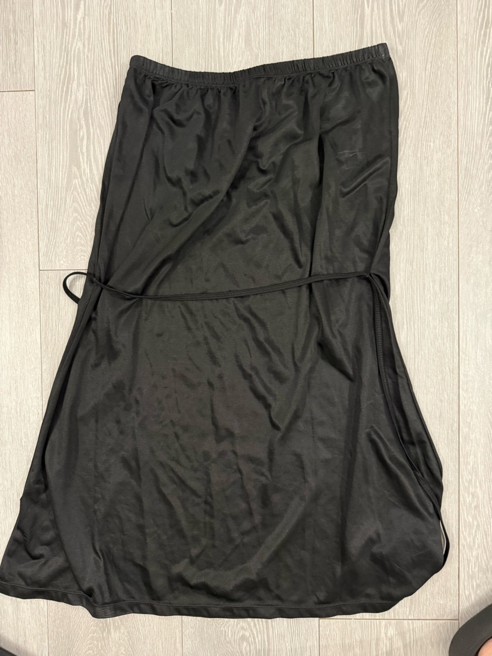 Tan Through Women's Black Swim Coverup — Lightweight Beach Sarong Dress